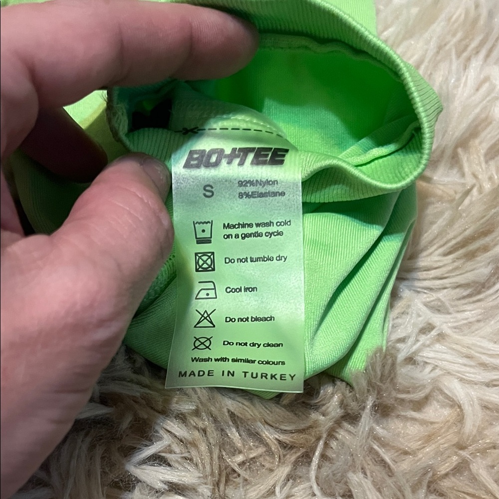 Bo+Tee Women's Lime Green Fitness leggings - Picture 2 of 3